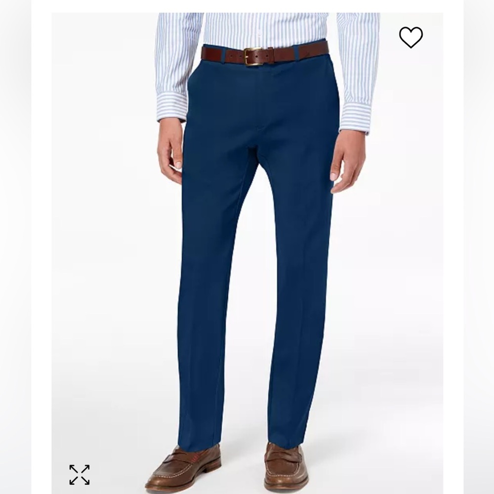 TOMMY HILFIGER Men's Modern-Fit TH Flex Stretch Solid Performance Pants - Navy